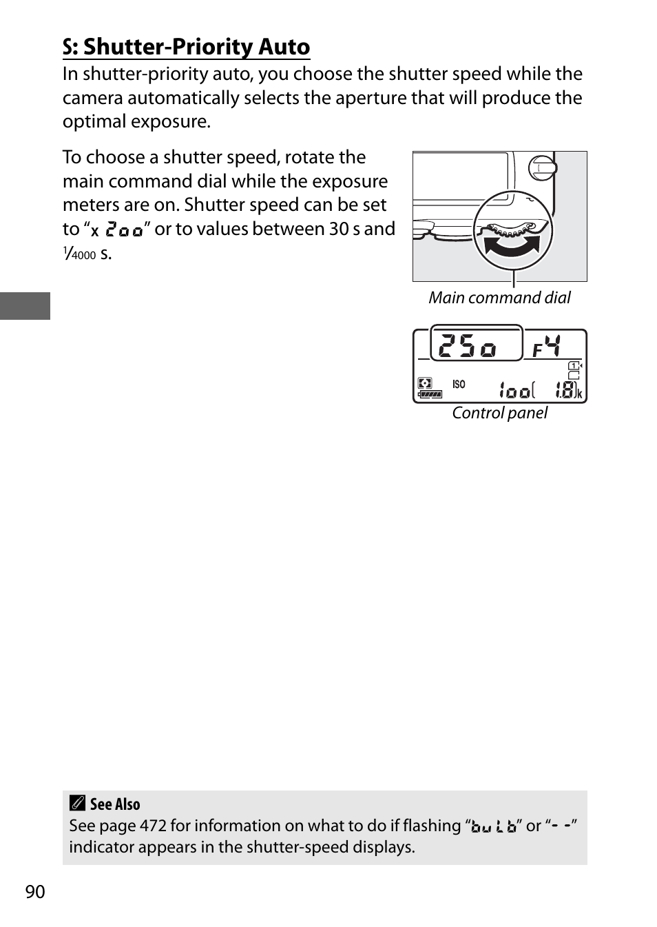 S: shutter-priority auto, 90): us | Nikon D750 DSLR Camera (Body Only) User Manual | Page 118 / 537