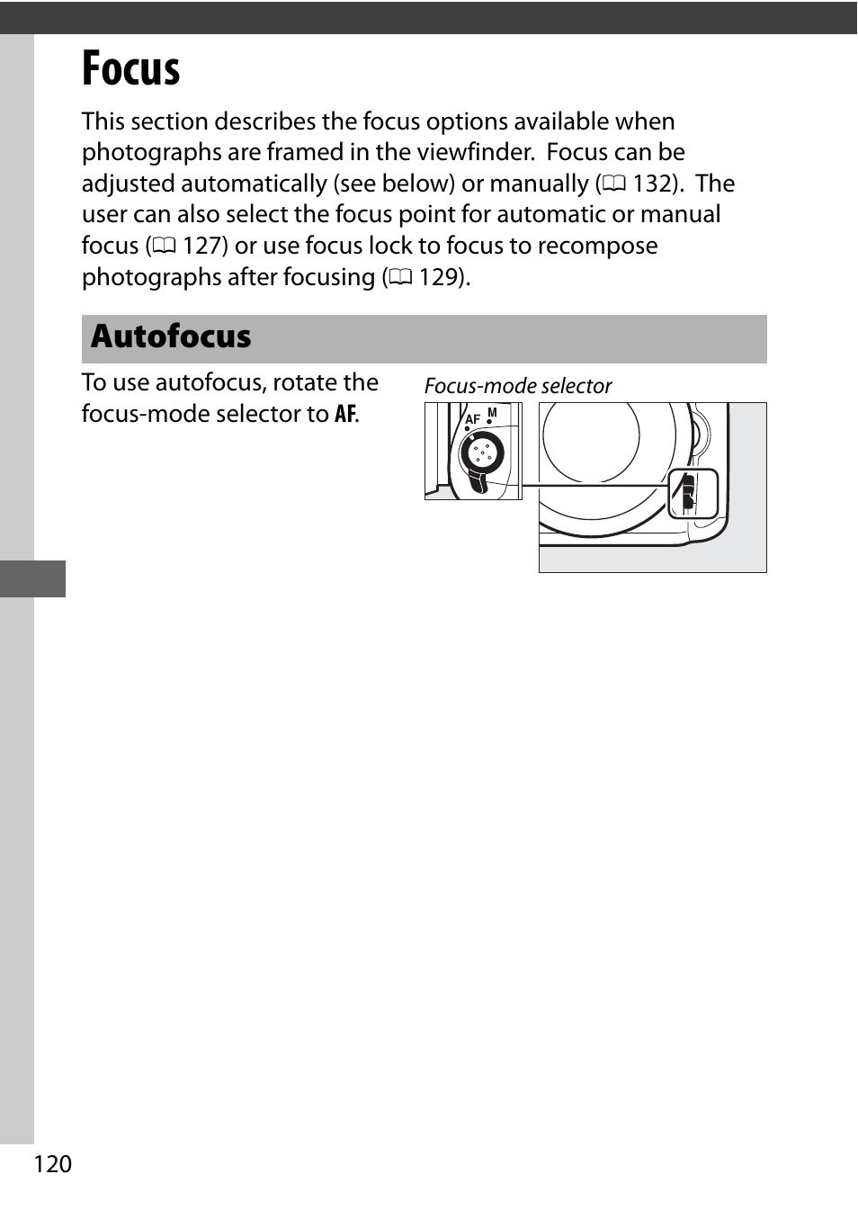 Focus, Autofocus | Nikon D750 DSLR Camera (Body Only) User Manual | Page 148 / 537