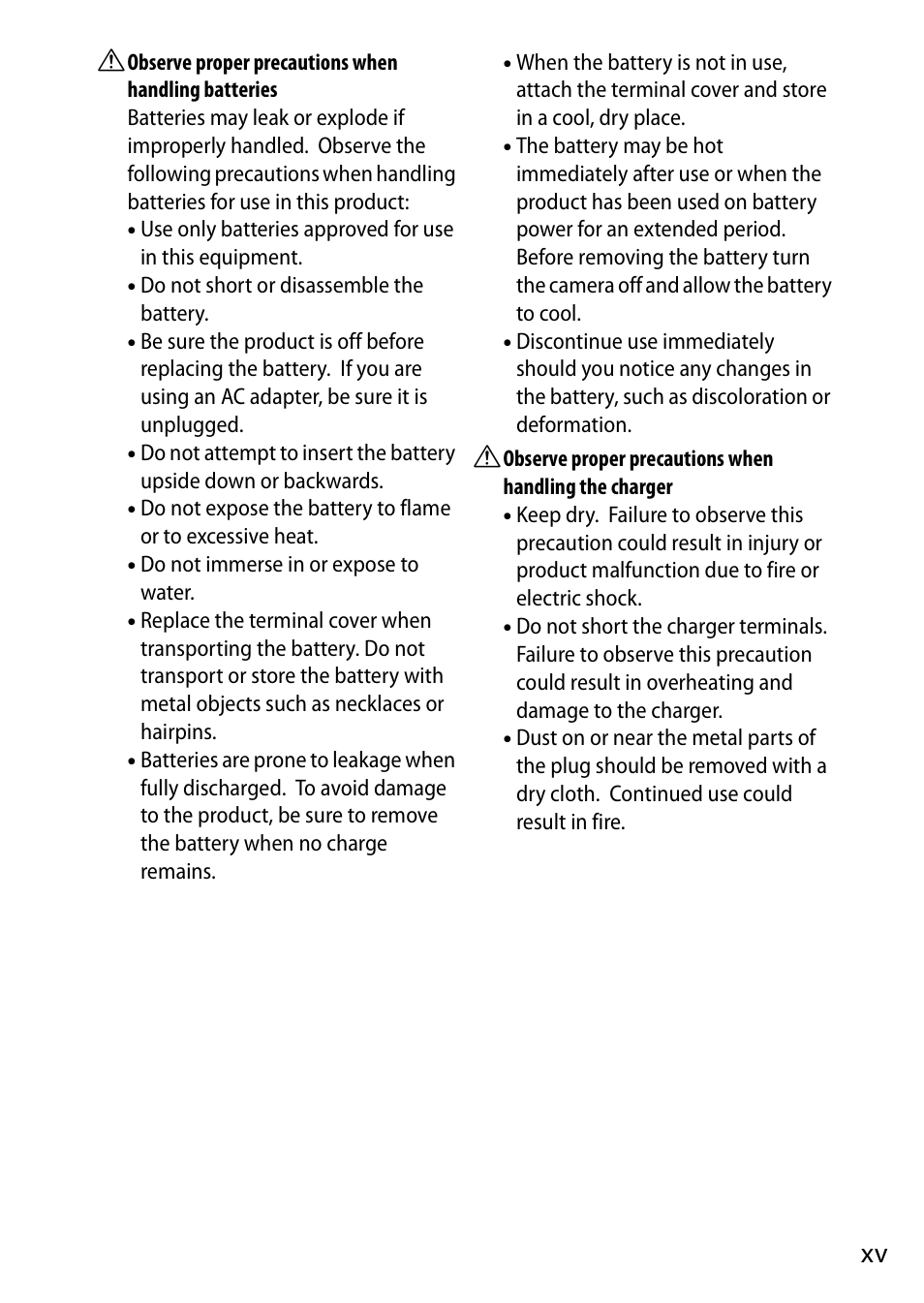 Xv a | Nikon D750 DSLR Camera (Body Only) User Manual | Page 17 / 537