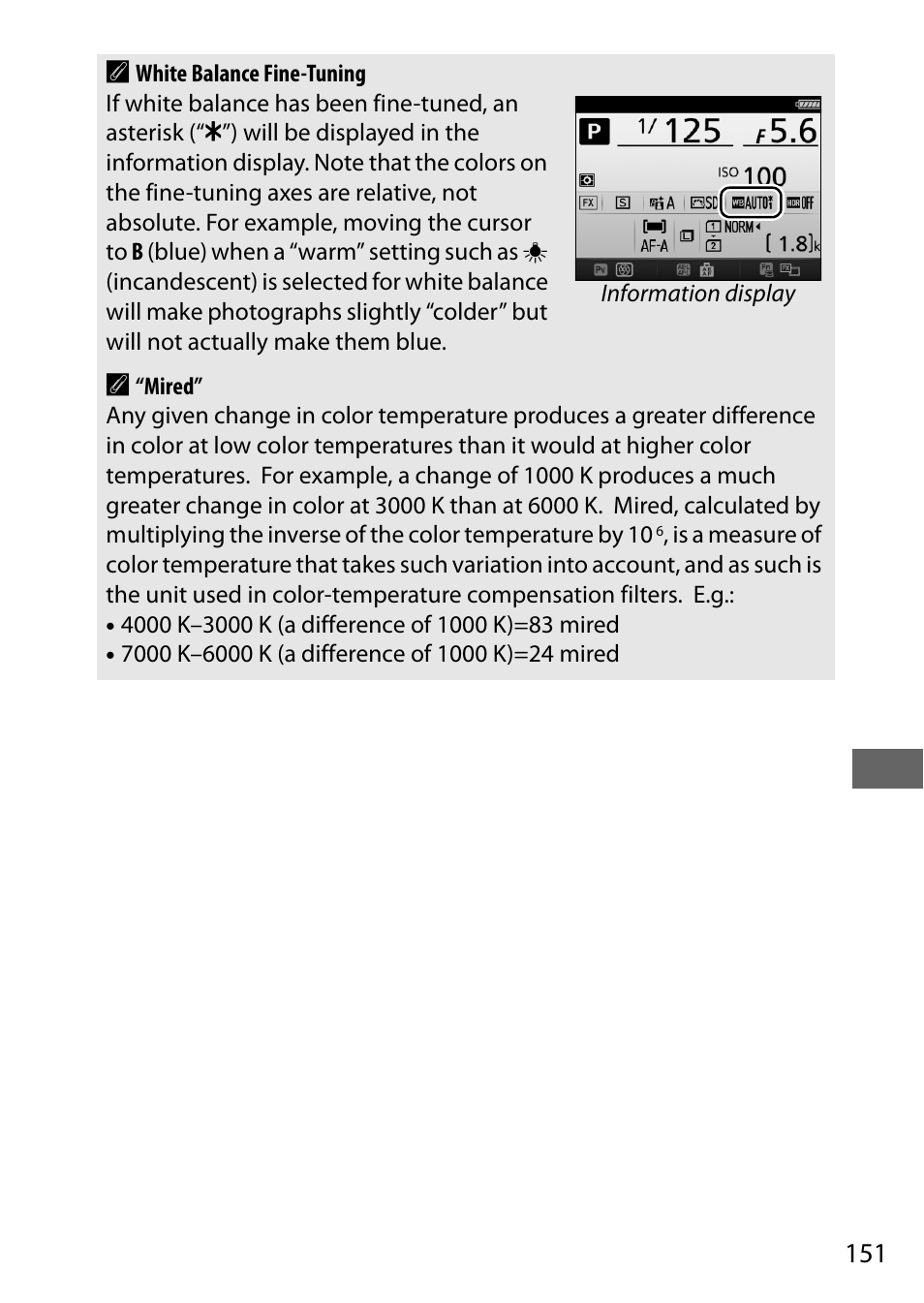 151 a | Nikon D750 DSLR Camera (Body Only) User Manual | Page 179 / 537