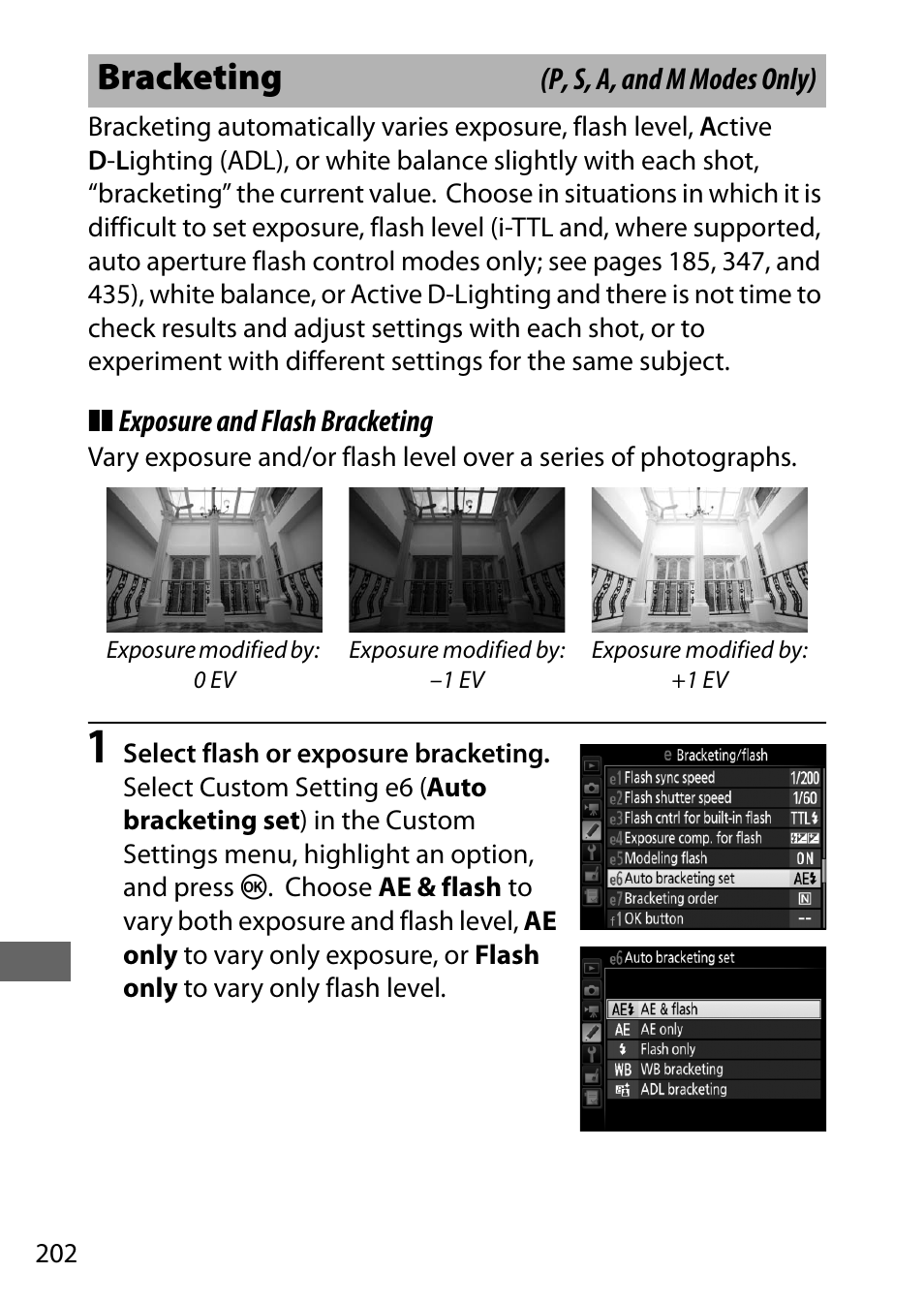 Bracketing | Nikon D750 DSLR Camera (Body Only) User Manual | Page 230 / 537