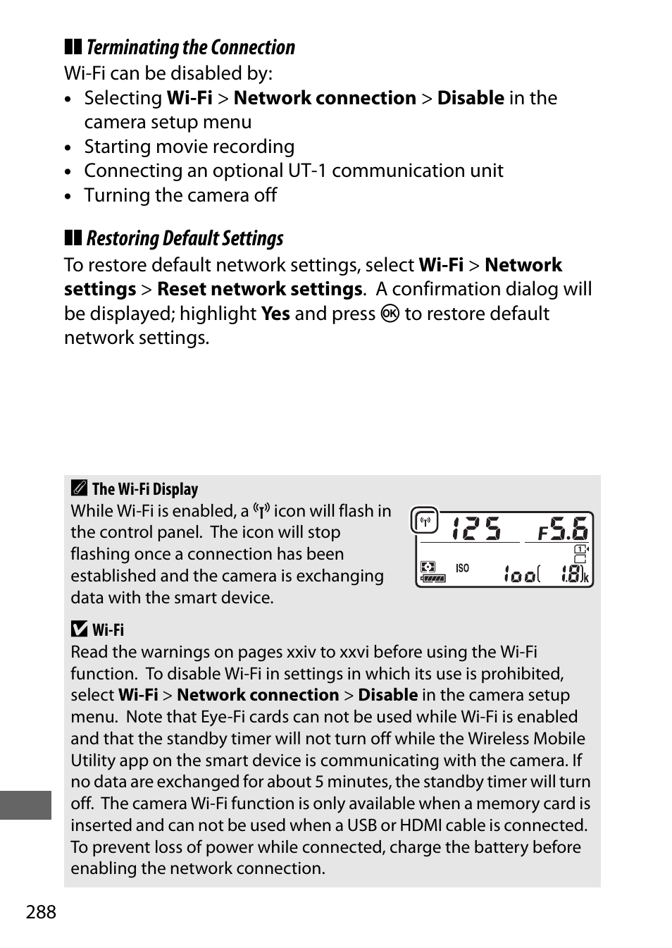 288) and | Nikon D750 DSLR Camera (Body Only) User Manual | Page 316 / 537