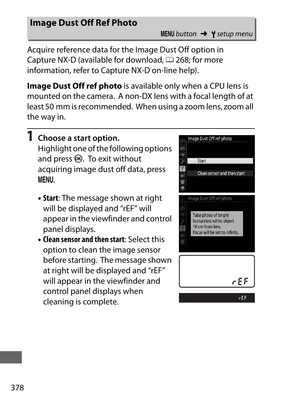 Image dust off ref photo | Nikon D750 DSLR Camera (Body Only) User Manual | Page 406 / 537