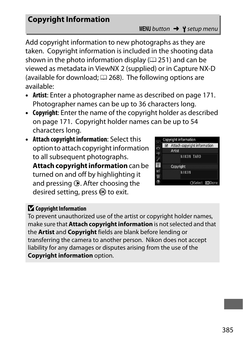 Copyright information | Nikon D750 DSLR Camera (Body Only) User Manual | Page 413 / 537