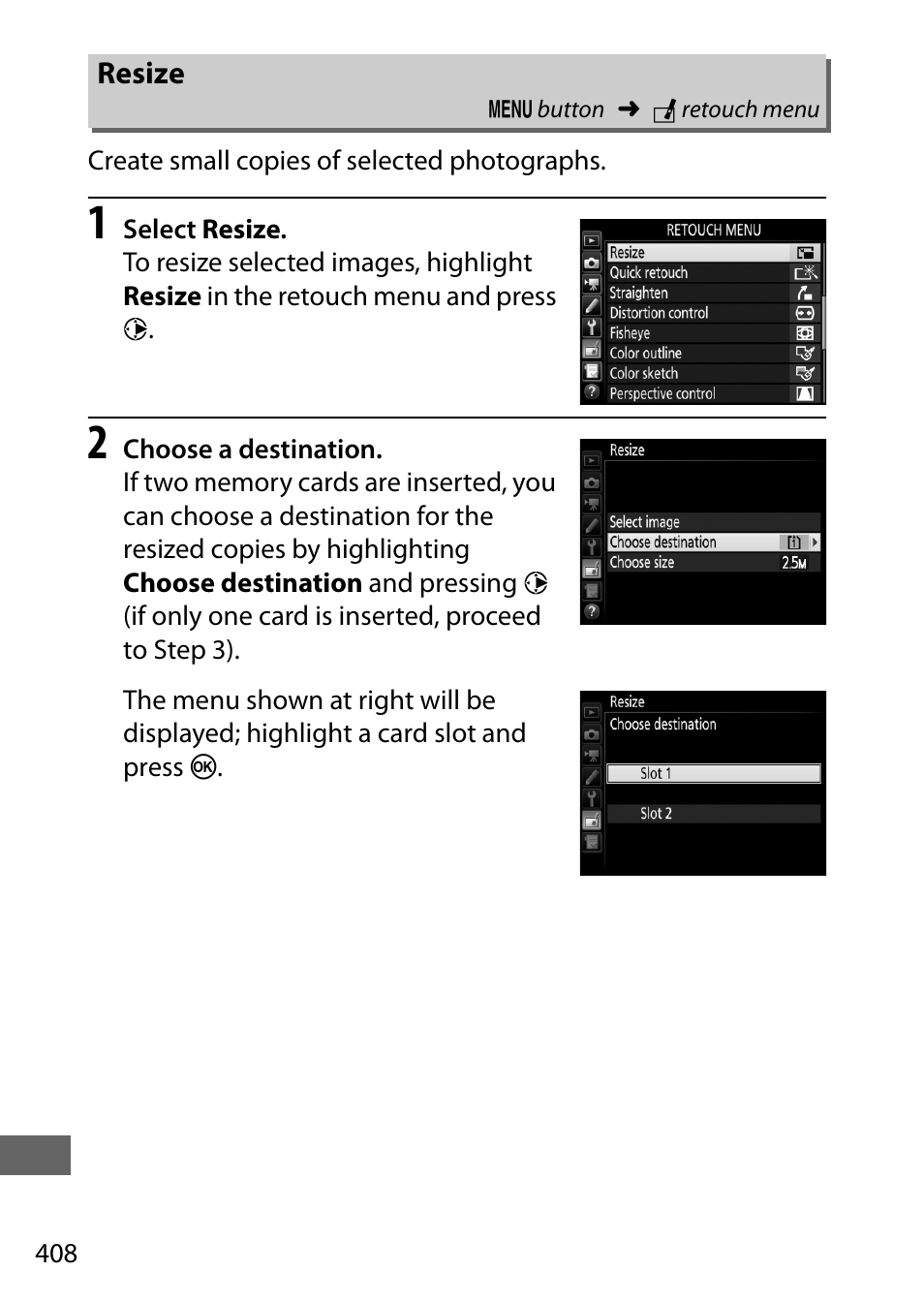 Resize | Nikon D750 DSLR Camera (Body Only) User Manual | Page 436 / 537