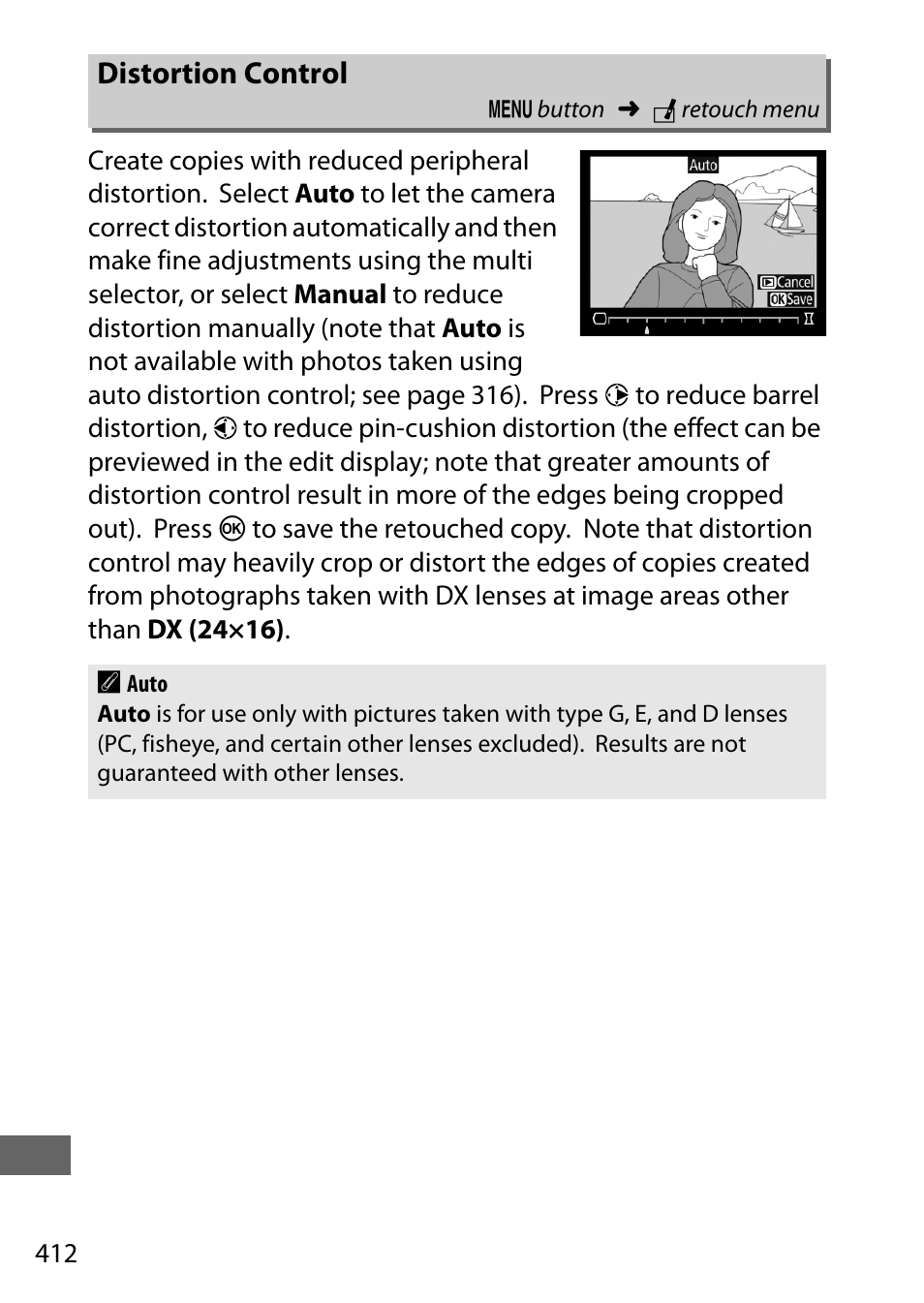 Distortion control | Nikon D750 DSLR Camera (Body Only) User Manual | Page 440 / 537