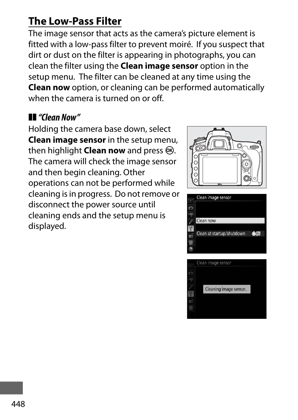 The low-pass filter | Nikon D750 DSLR Camera (Body Only) User Manual | Page 476 / 537