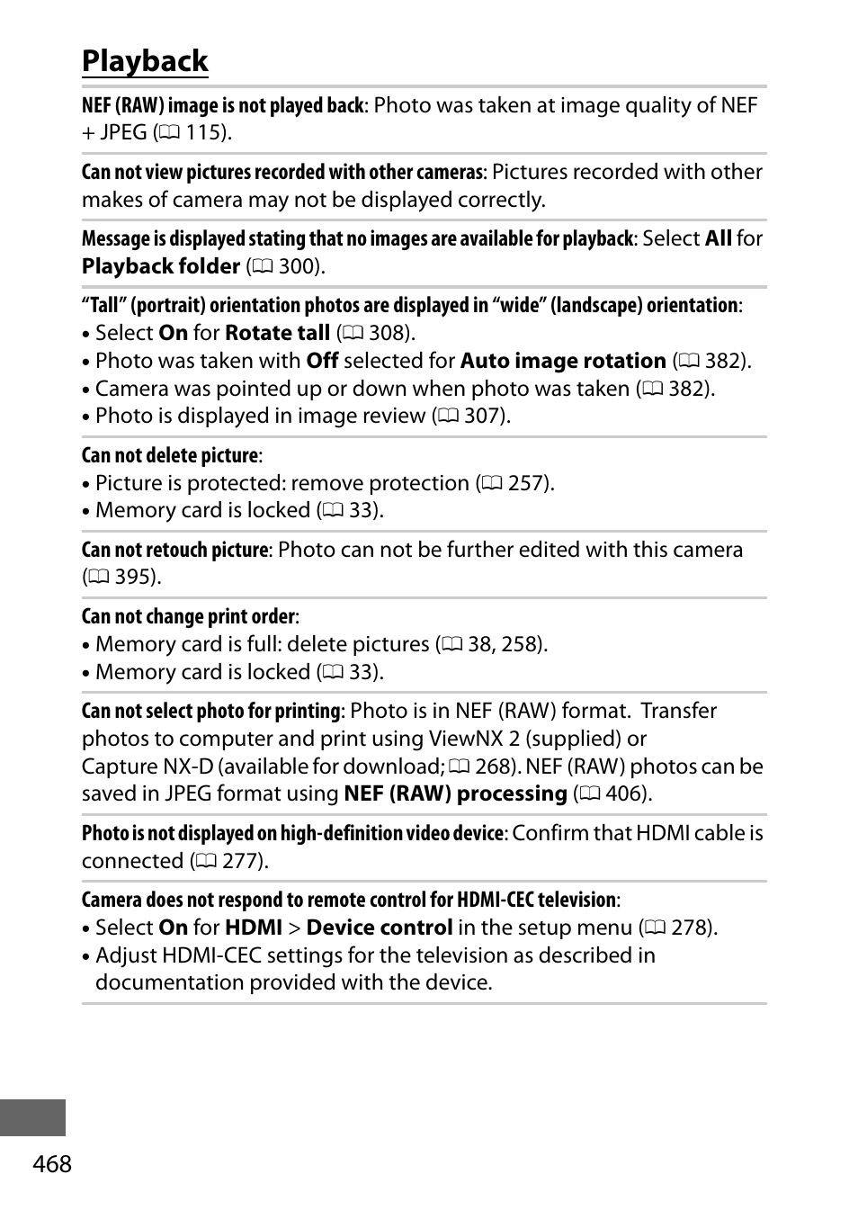 Playback | Nikon D750 DSLR Camera (Body Only) User Manual | Page 496 / 537