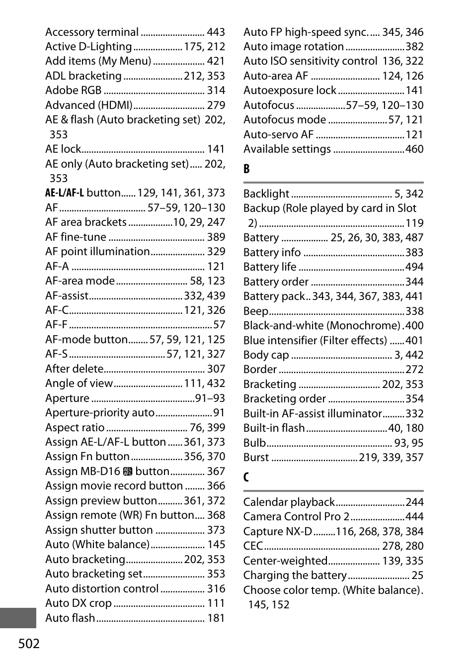 Nikon D750 DSLR Camera (Body Only) User Manual | Page 530 / 537