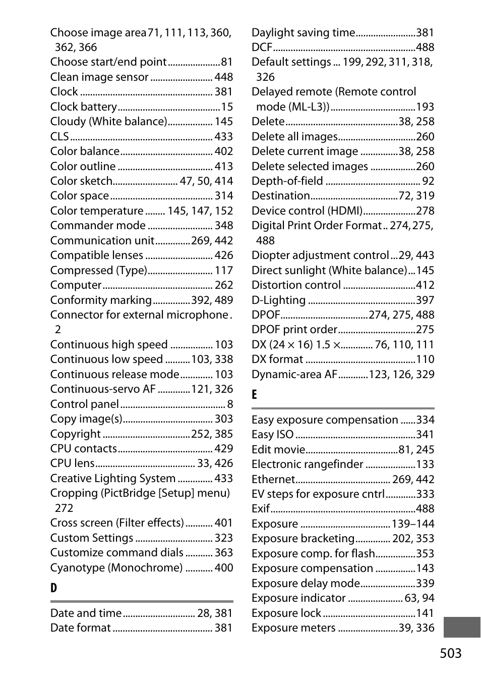 Nikon D750 DSLR Camera (Body Only) User Manual | Page 531 / 537