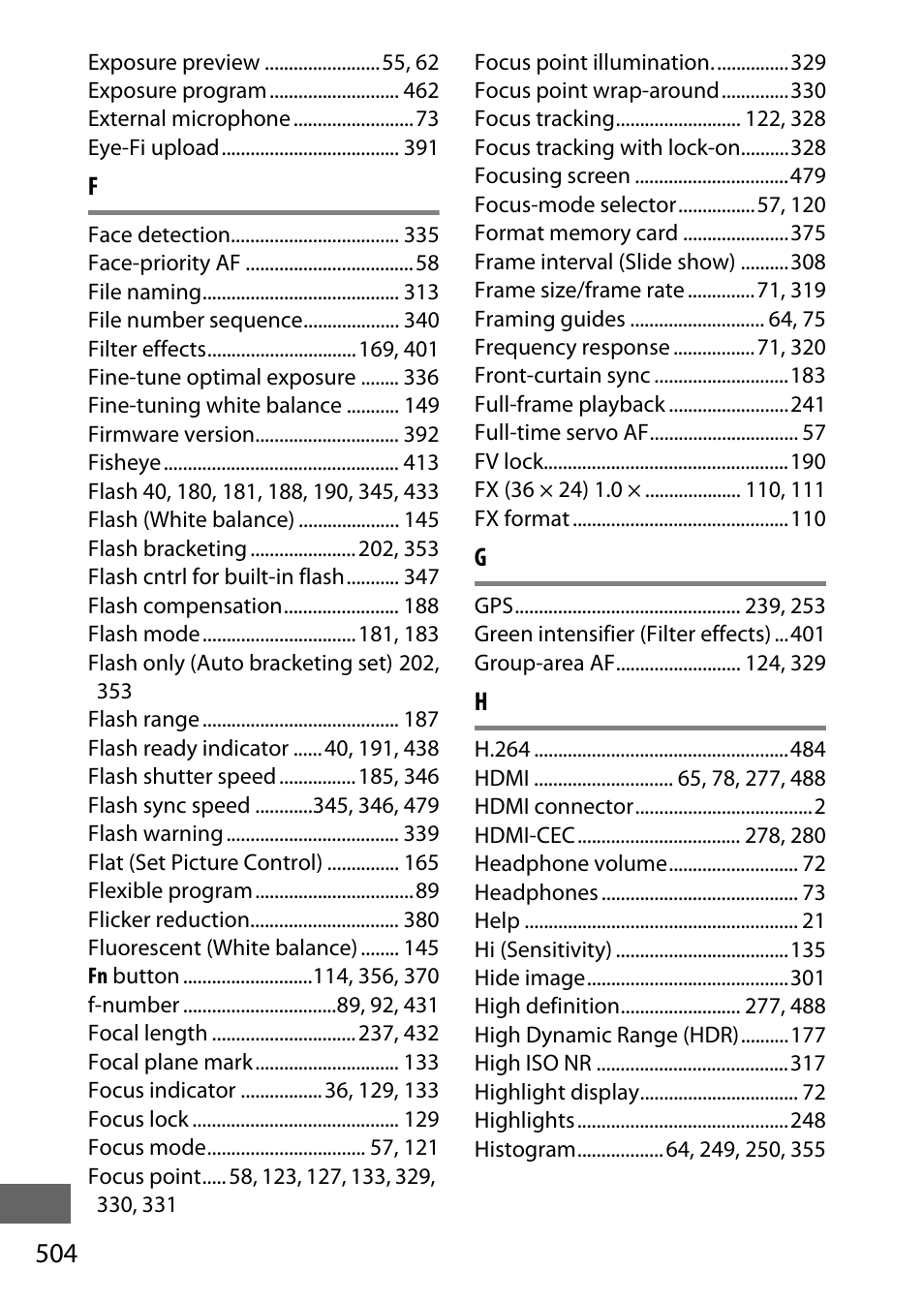 Nikon D750 DSLR Camera (Body Only) User Manual | Page 532 / 537