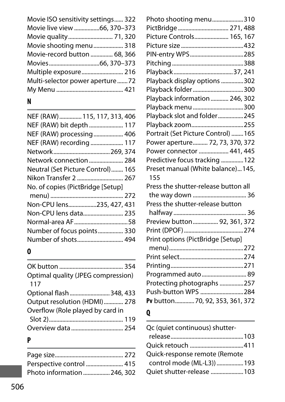 Nikon D750 DSLR Camera (Body Only) User Manual | Page 534 / 537