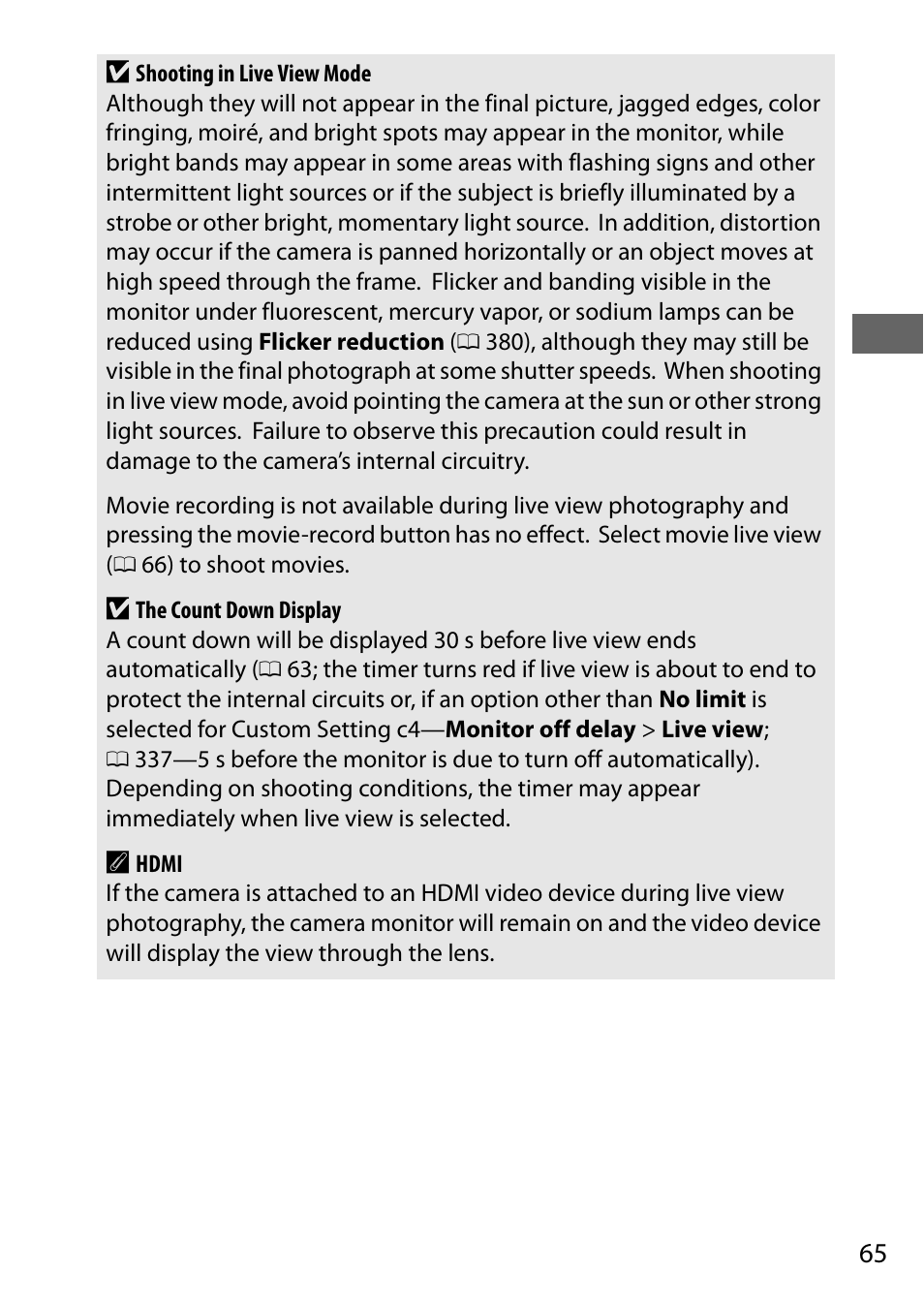 65 d | Nikon D750 DSLR Camera (Body Only) User Manual | Page 93 / 537