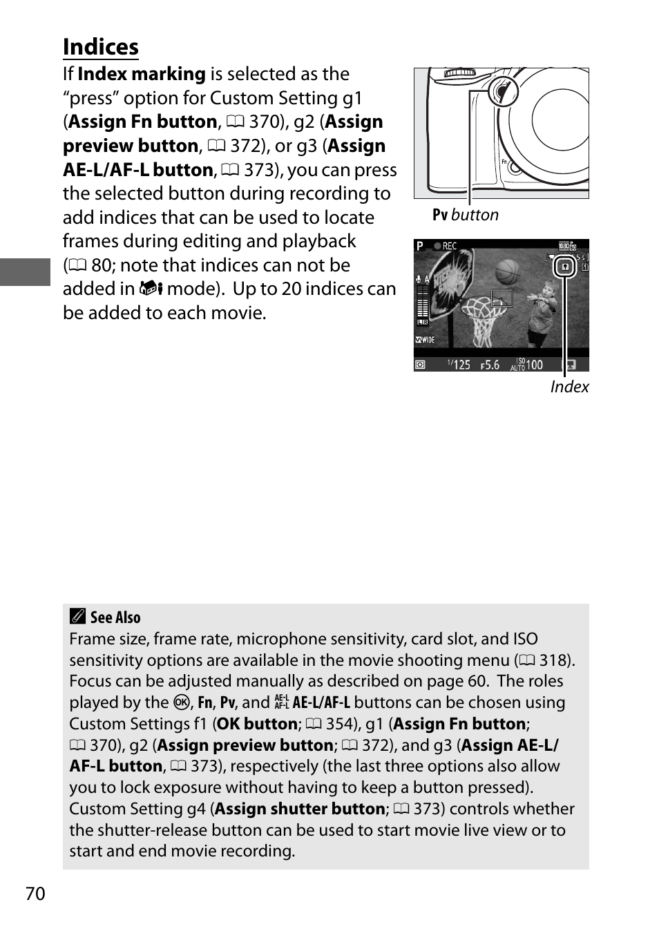 Indices | Nikon D750 DSLR Camera (Body Only) User Manual | Page 98 / 537