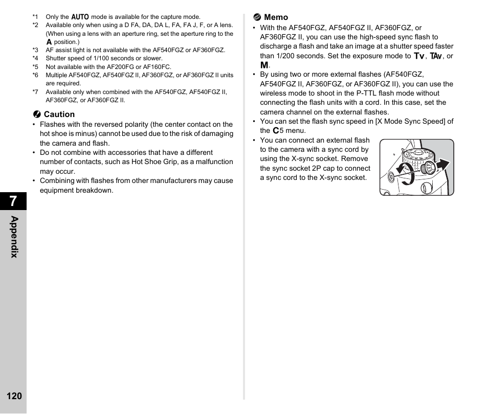 P.120, Appen d ix 120 | Pentax K-3 Mark III DSLR Camera (Black) User Manual | Page 122 / 148