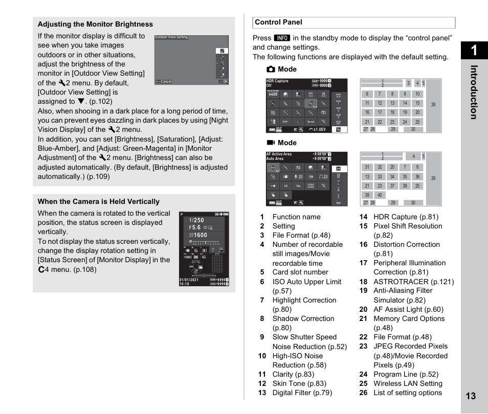 P.13 | Pentax K-3 Mark III DSLR Camera (Black) User Manual | Page 15 / 148