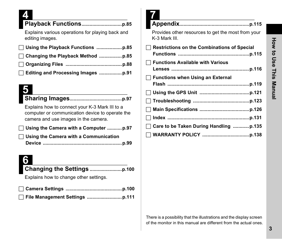 Pentax K-3 Mark III DSLR Camera (Black) User Manual | Page 5 / 148