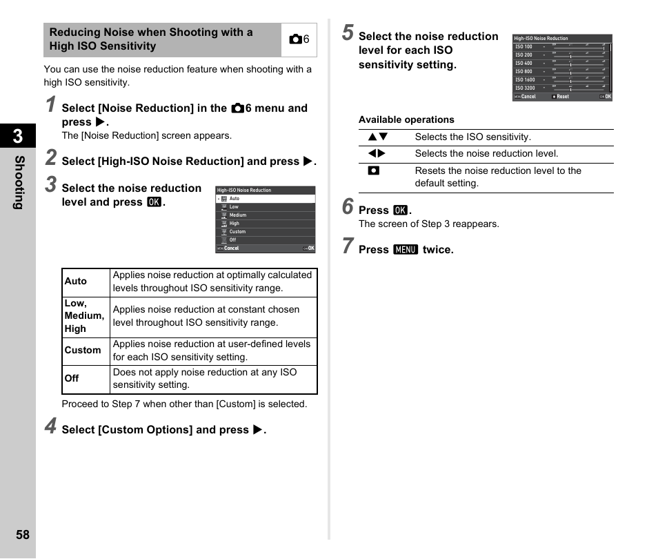 P.58, P.58), Shoo ting 58 | Pentax K-3 Mark III DSLR Camera (Black) User Manual | Page 60 / 148