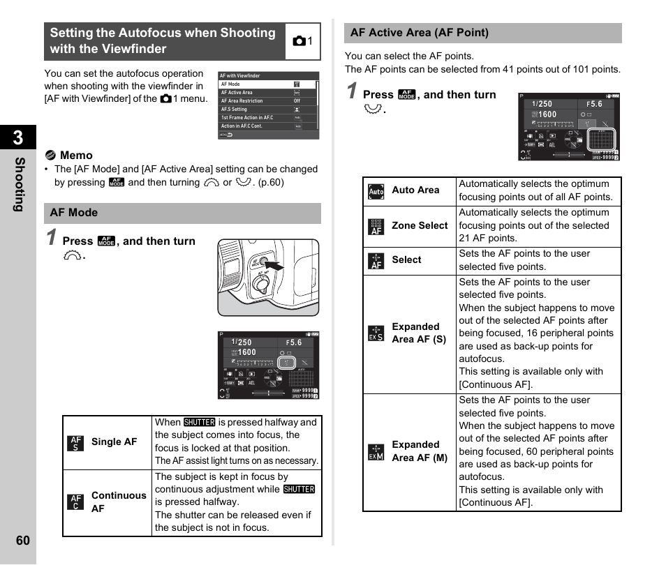 P.60, P.60) t, P.60) | Shoo ting 60 | Pentax K-3 Mark III DSLR Camera (Black) User Manual | Page 62 / 148