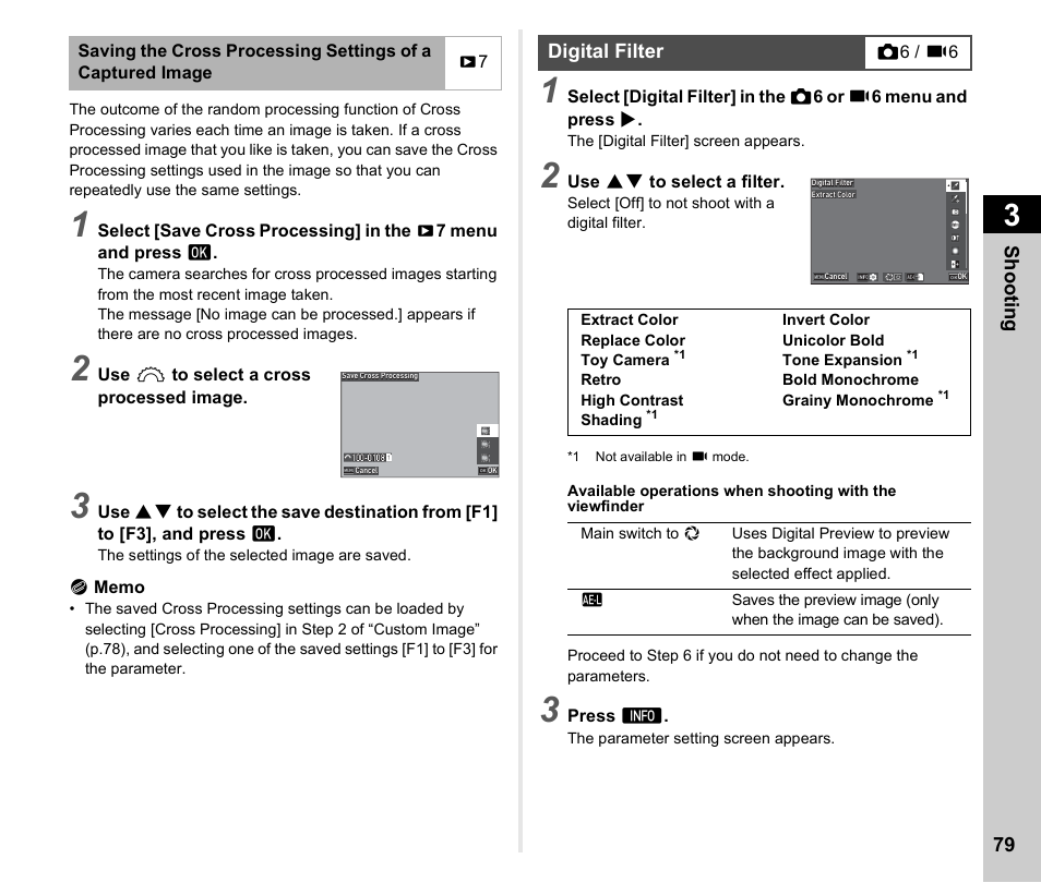 Digital filter, P.79, P.79) | Pentax K-3 Mark III DSLR Camera (Black) User Manual | Page 81 / 148