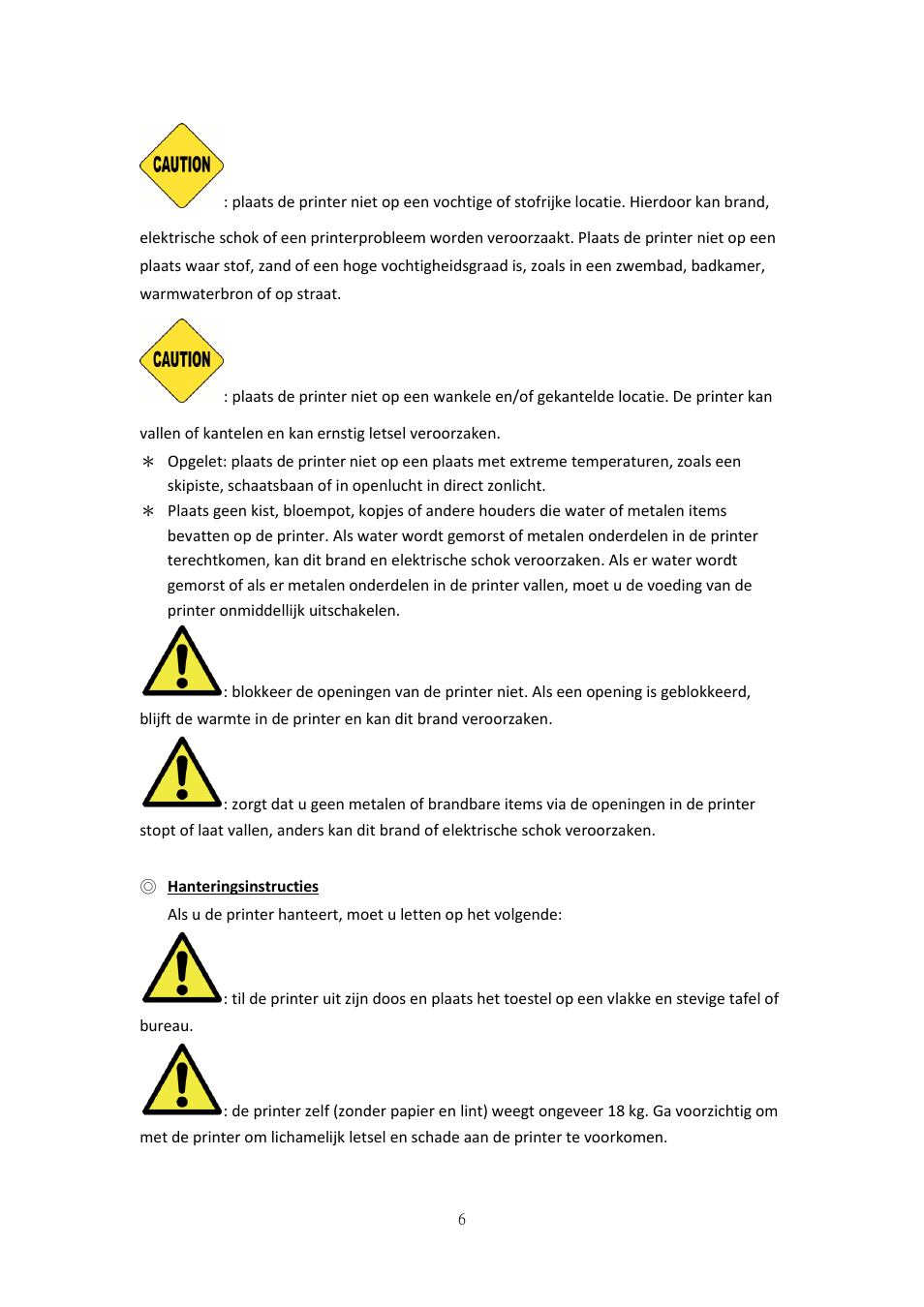 Hanteringsinstructies | HiTi P525L Photo Printer User Manual | Page 181 / 275