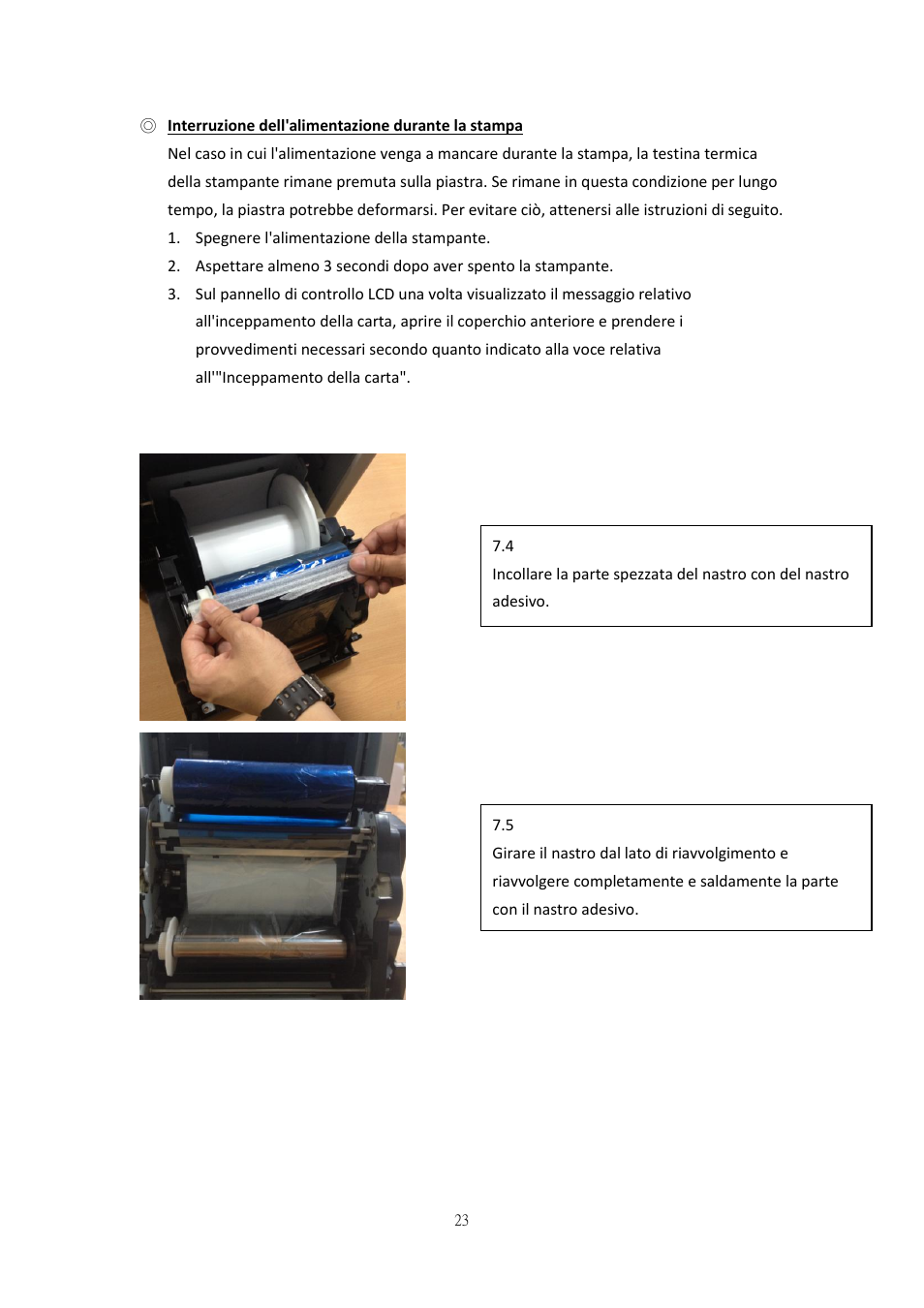 Interruzione dell'alimentazione durante la stampa | HiTi P525L Photo Printer User Manual | Page 223 / 275