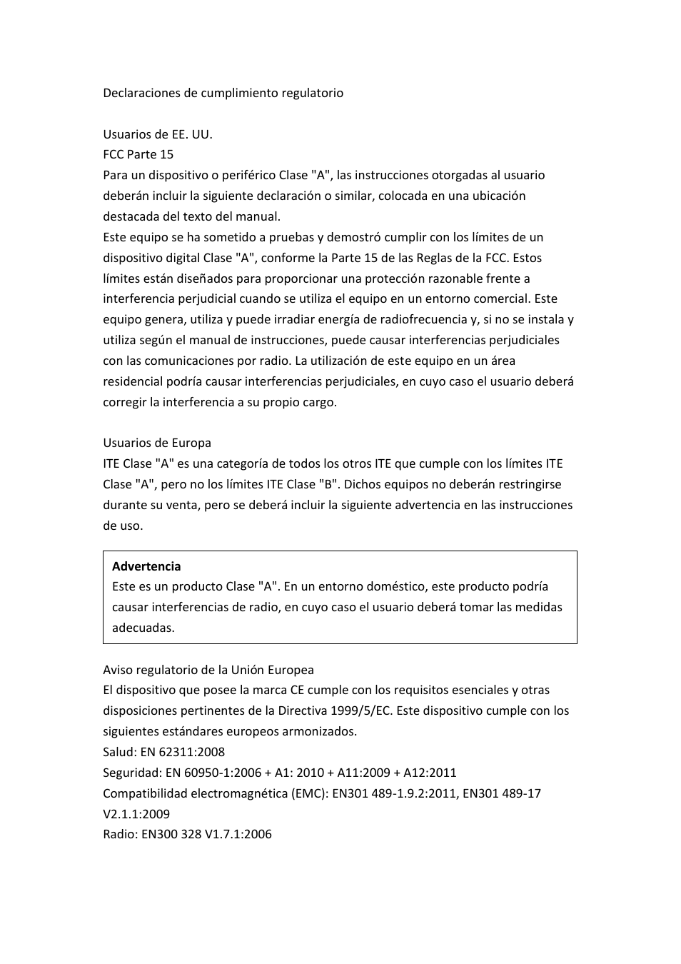 Declaraciones de cumplimiento regulatorio | HiTi P525L Photo Printer User Manual | Page 29 / 275