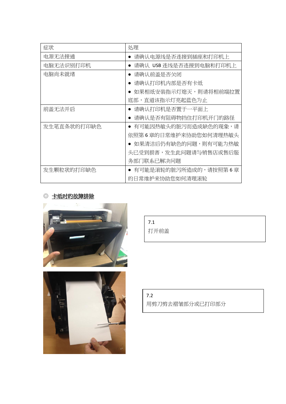 卡纸时的故障排除 | HiTi P525L Photo Printer User Manual | Page 97 / 275