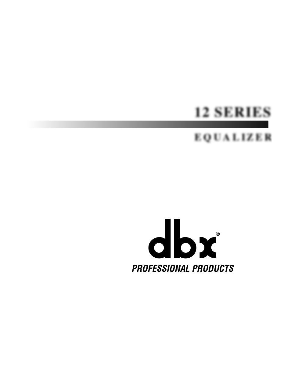 dbx Pro 12 Series User Manual | 44 pages