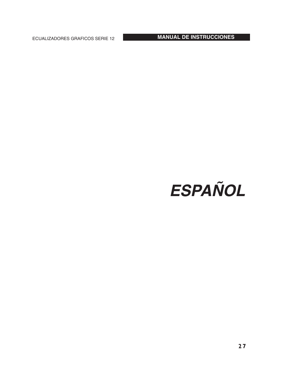 Español | dbx Pro 12 Series User Manual | Page 31 / 44