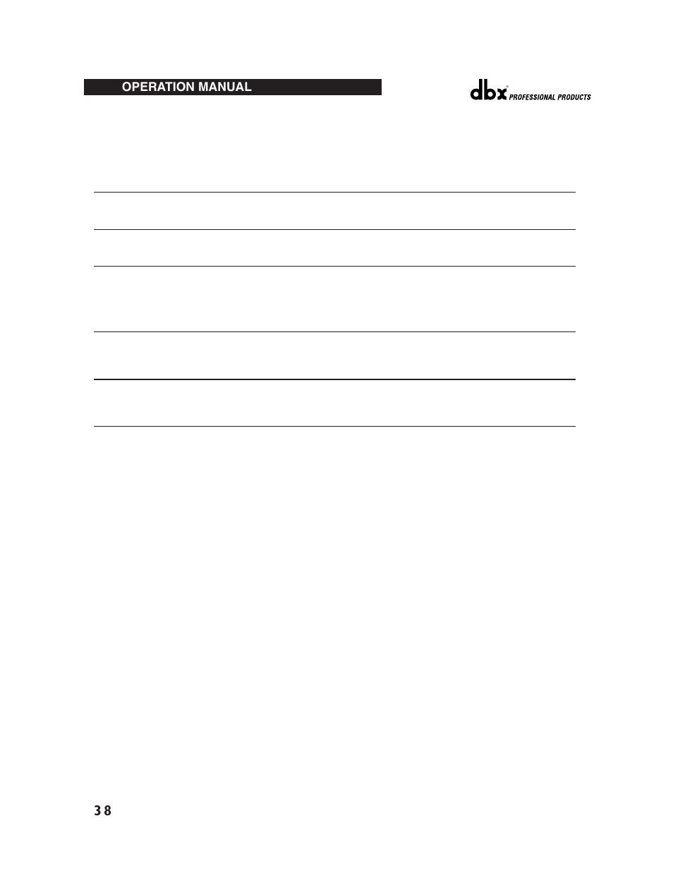 dbx Pro 12 Series User Manual | Page 42 / 44