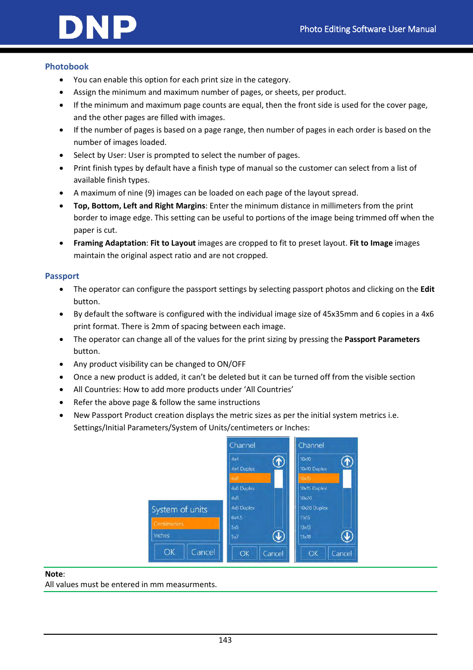Photobook, Passport | DNP DS-Tmini Kiosk Order Terminal User Manual | Page 143 / 194
