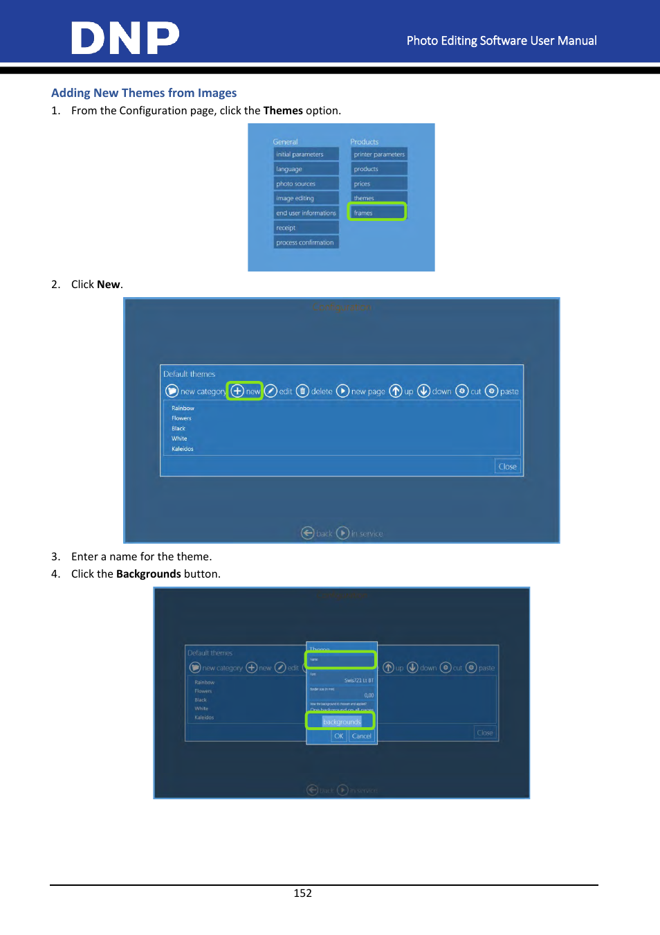 Adding new themes from images | DNP DS-Tmini Kiosk Order Terminal User Manual | Page 152 / 194