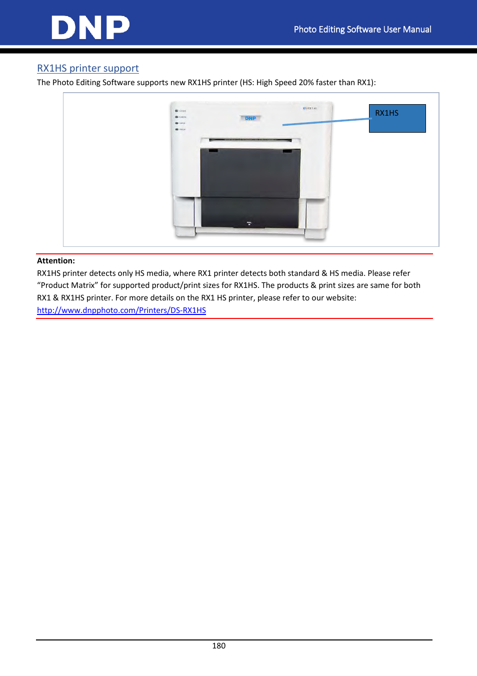 Rx1hs printer support | DNP DS-Tmini Kiosk Order Terminal User Manual | Page 180 / 194