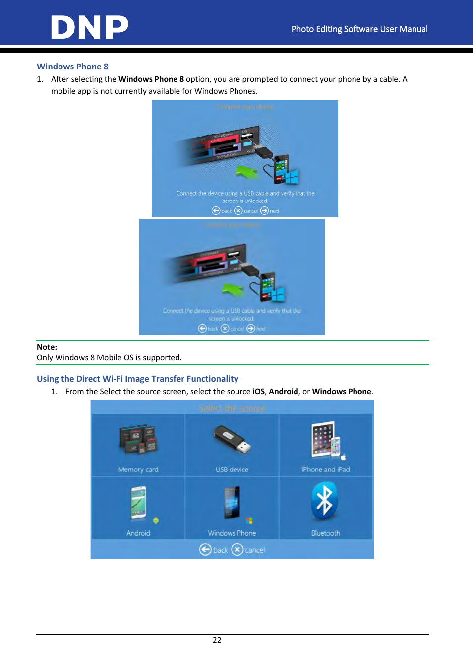 Windows phone 8 | DNP DS-Tmini Kiosk Order Terminal User Manual | Page 22 / 194