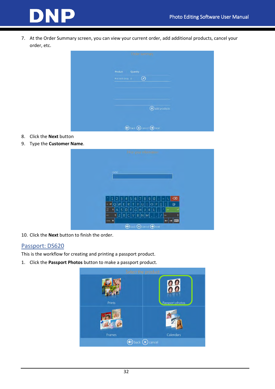 Passport: ds620 | DNP DS-Tmini Kiosk Order Terminal User Manual | Page 32 / 194