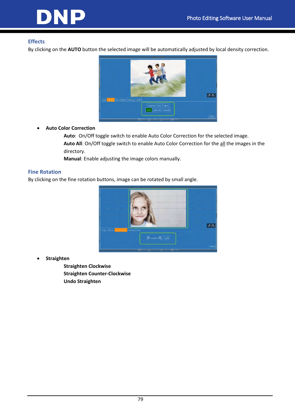Effects, Fine rotation | DNP DS-Tmini Kiosk Order Terminal User Manual | Page 79 / 194