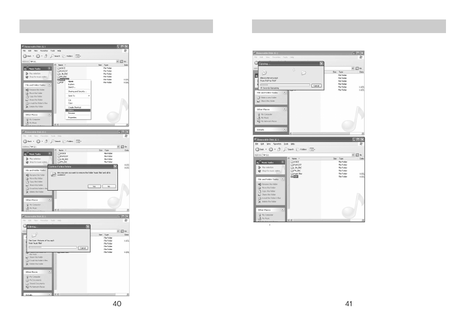 Downloading files, Deleting files | Diasonic Tech DDR-5100 User Manual | Page 21 / 26