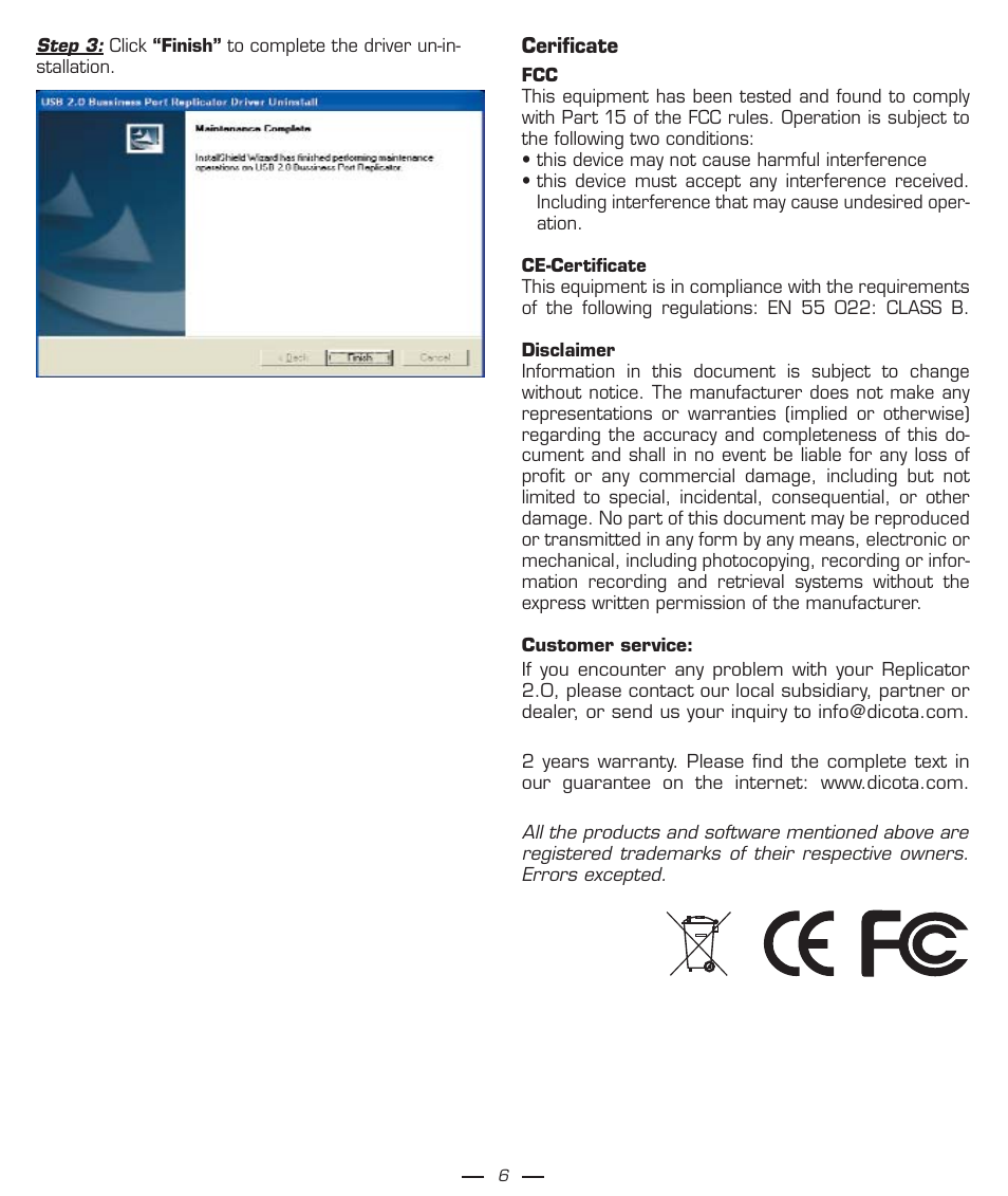 Dicota REPLICATOR 2 User Manual | Page 6 / 26