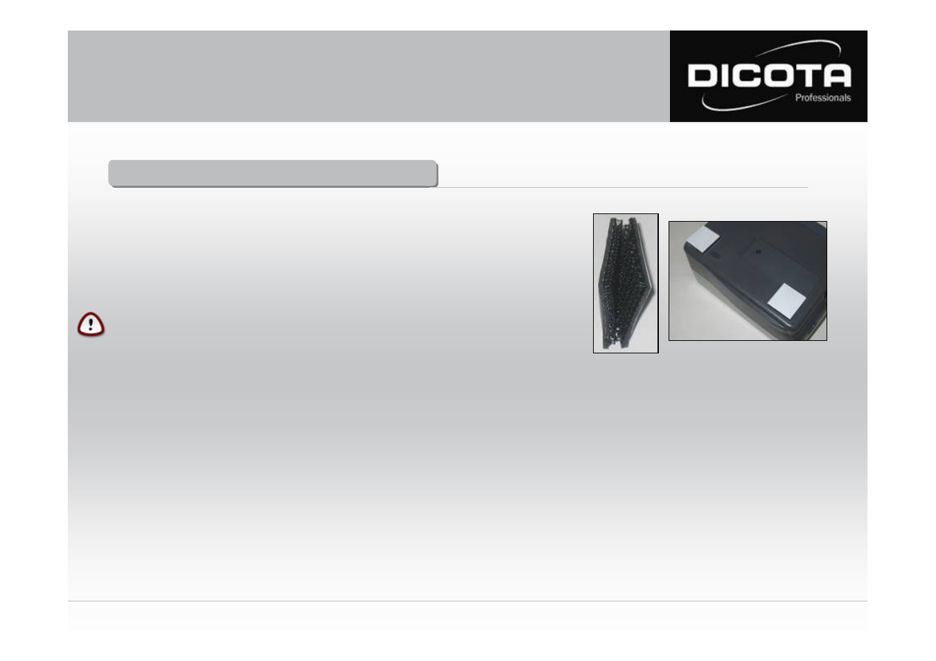 Mode d´emploi datacourier, Installation de l’imprimante portable | Dicota DataCourier none User Manual | Page 14 / 16