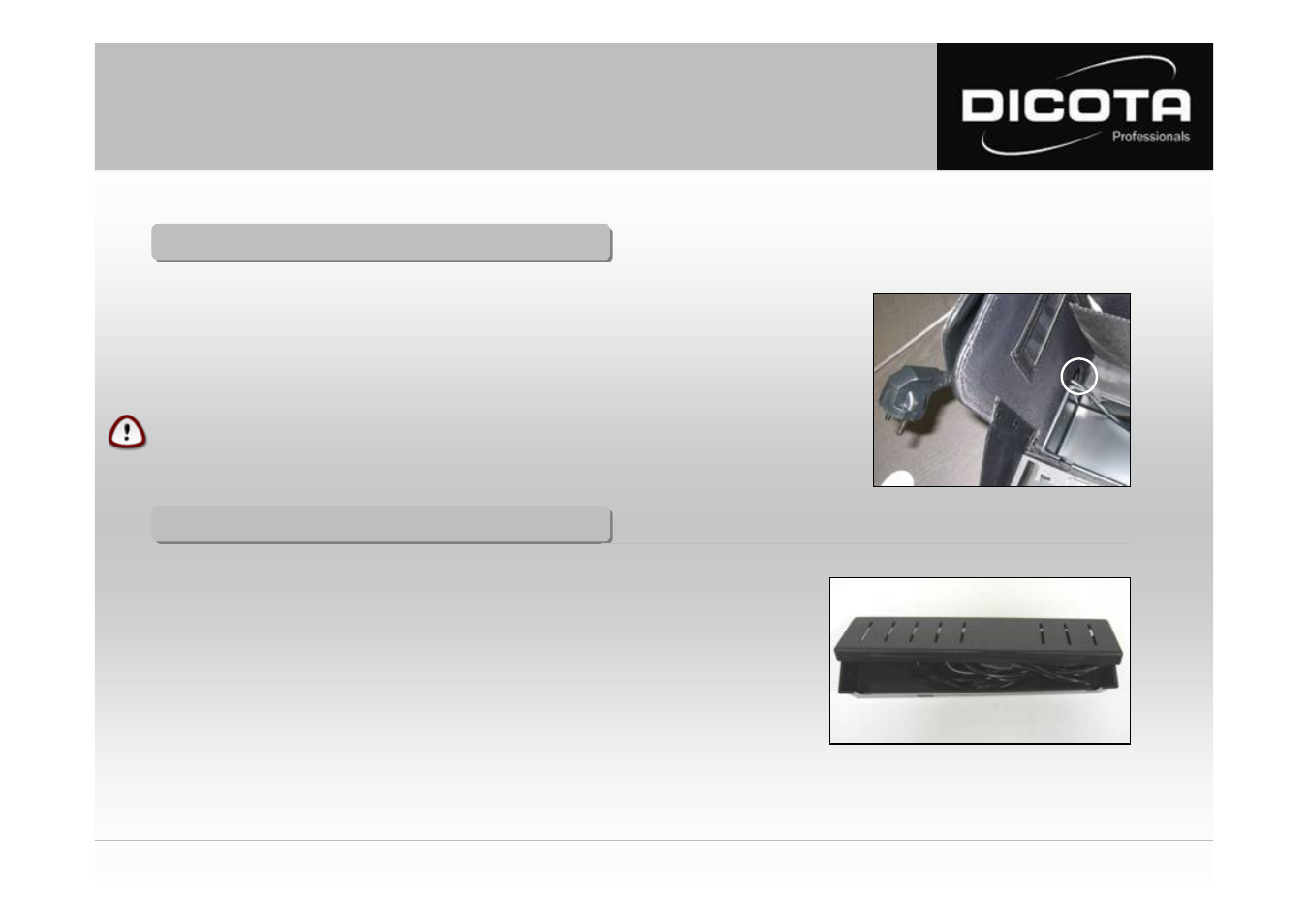 Mode d´emploi datacourier, Installation de la prise, Rangement du bloc d‘alimentation | Dicota DataCourier none User Manual | Page 15 / 16