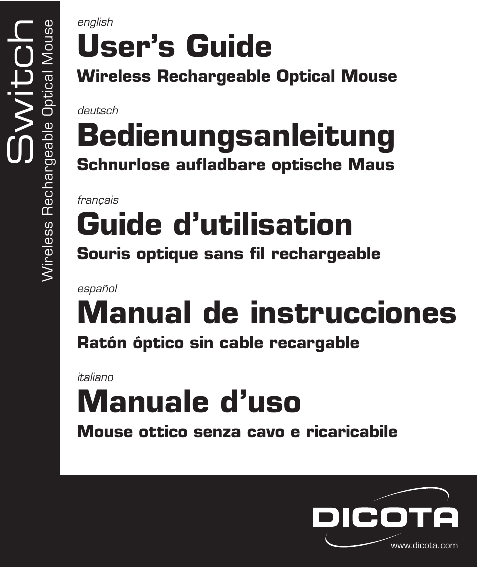 Dicota Optical Mouse User Manual | 14 pages