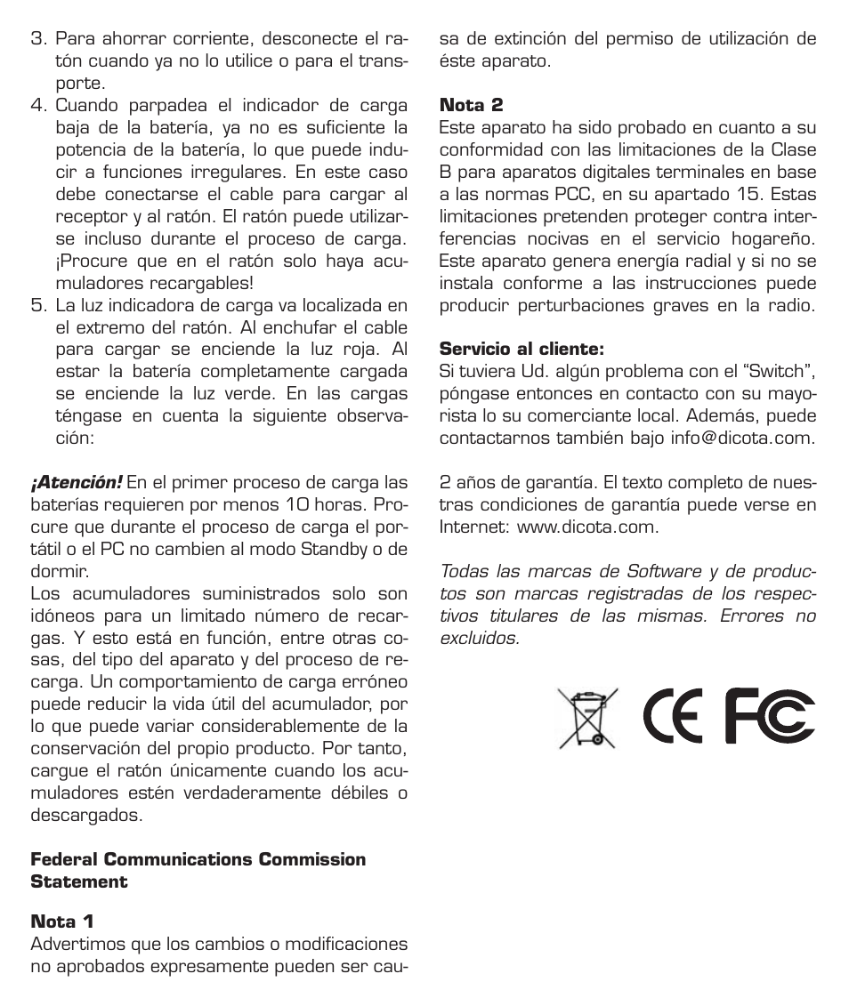 Dicota Optical Mouse User Manual | Page 11 / 14
