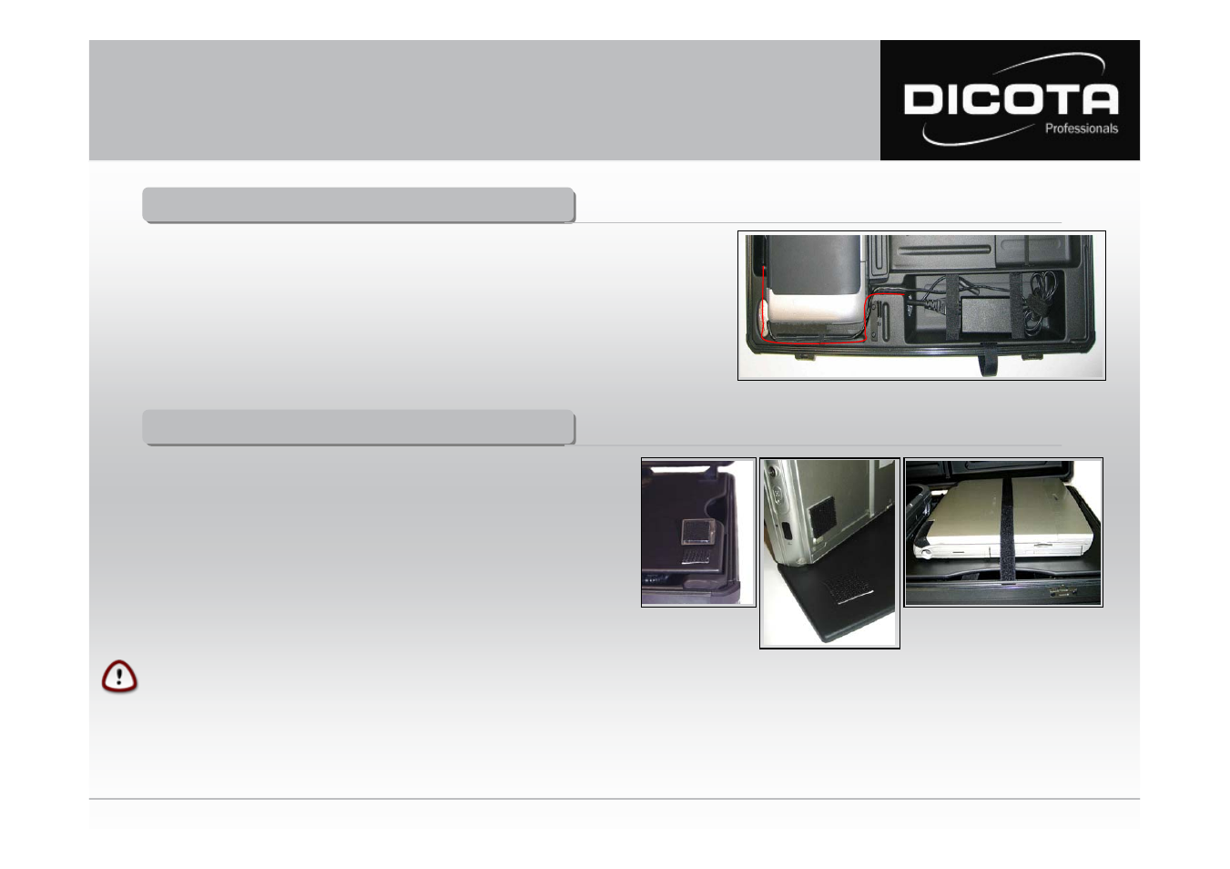 Gebrauchsanleitung datadesk 450, Installation ihres mobilen druckers | Dicota DataDesk 450 User Manual | Page 4 / 13