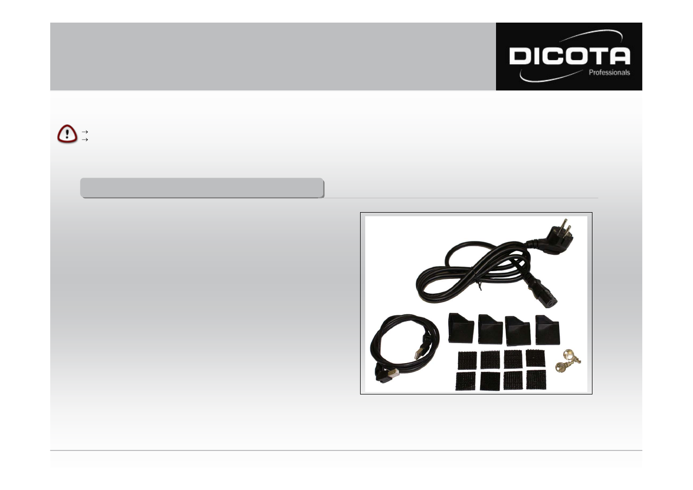User manual datadesk 450, Scope of supply - datadesk 450 | Dicota DataDesk 450 User Manual | Page 7 / 13