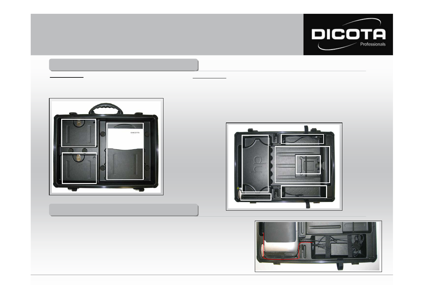 User manual datadesk 450, Interior equipment - datadesk 450, Installation of your mobile printer | Dicota DataDesk 450 User Manual | Page 8 / 13
