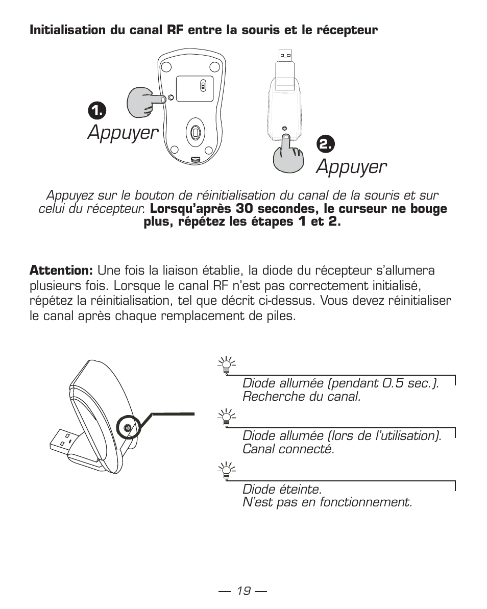 Appuyer | Dicota Phasor User Manual | Page 19 / 36