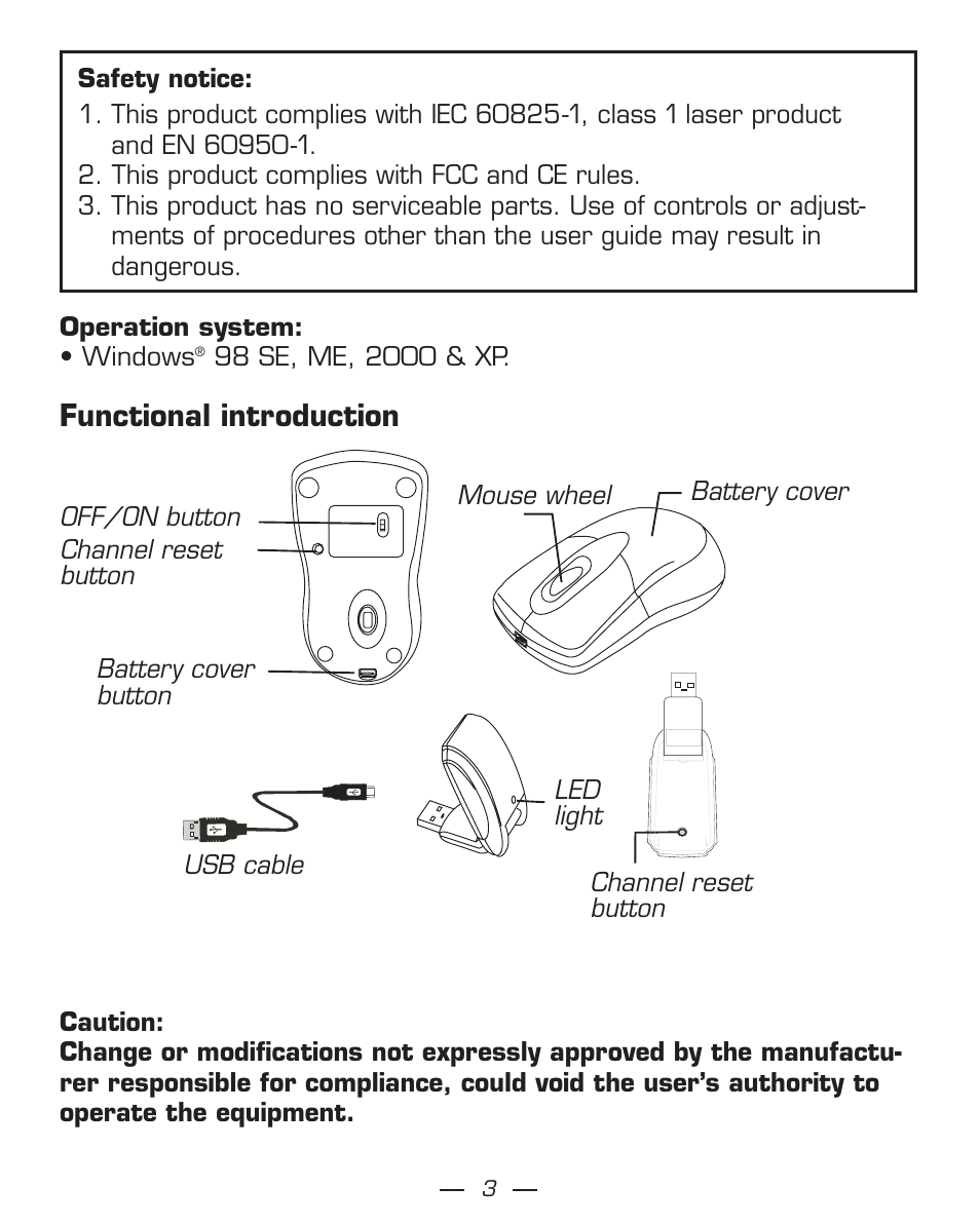 Functional introduction | Dicota Phasor User Manual | Page 3 / 36