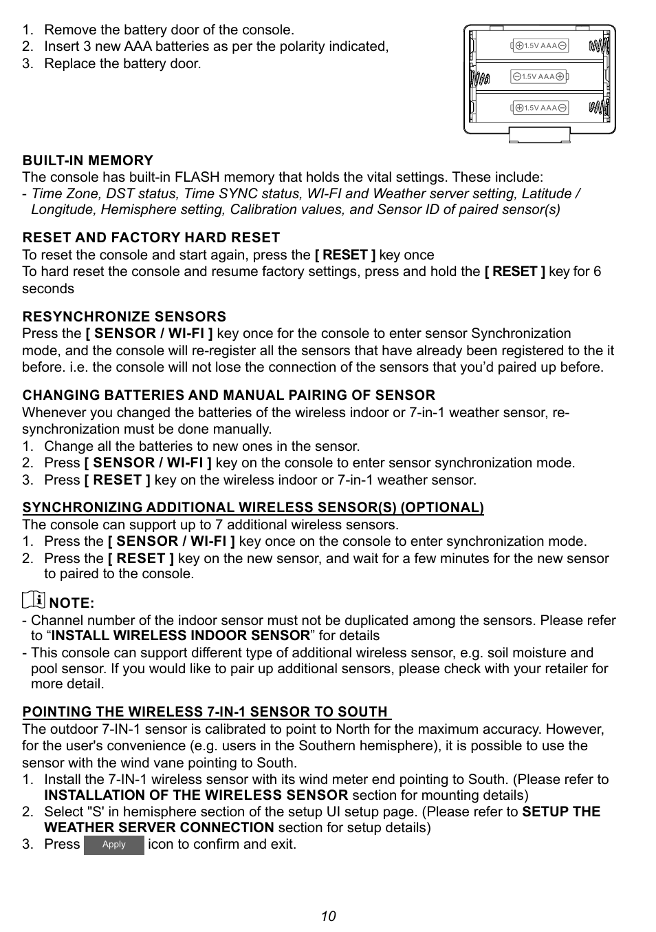 Explore Scientific 7-in-1 Sensor for 7-in-1 Wi-Fi Weather Station User Manual | Page 10 / 172