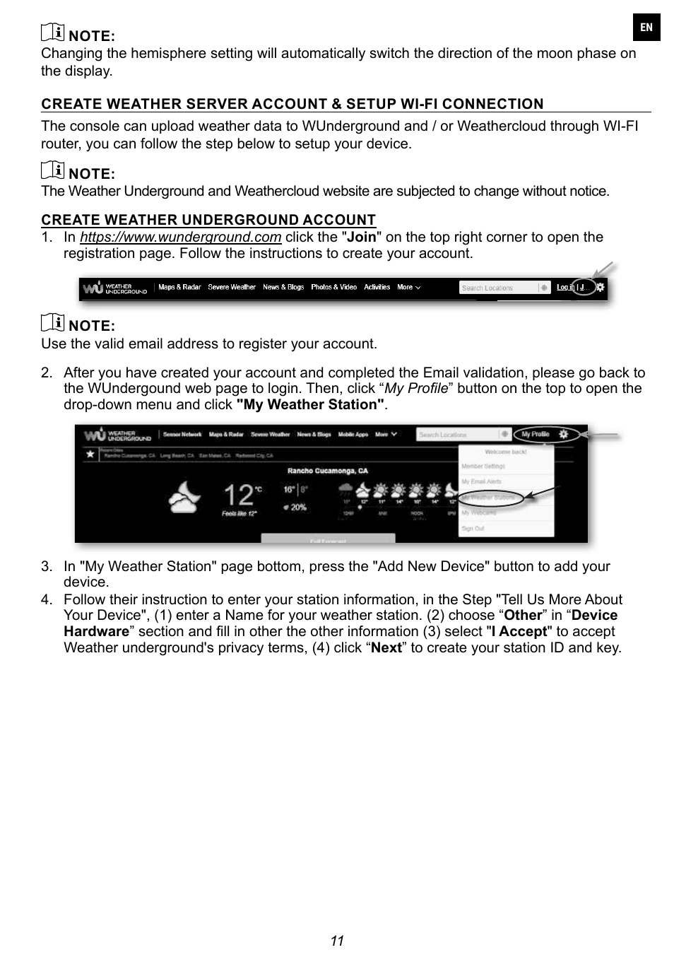 Explore Scientific 7-in-1 Sensor for 7-in-1 Wi-Fi Weather Station User Manual | Page 11 / 172